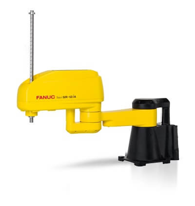 Yellow FANUC SR-12iA Robot facing left